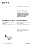 Sony CDX-L600X Information Guide