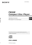 Sony CDX-L490EE User's Manual