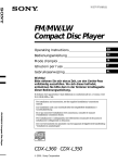 Sony CDX-L360 User's Manual