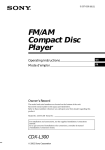 Sony CDX-L300 User's Manual