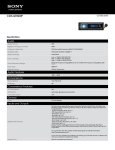 Sony CDX-GT820IP Marketing Specifications