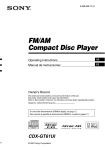 Sony CDX-GT61UI User's Manual