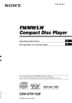 Sony CDX-GT617UE User's Manual