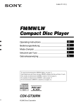 Sony CDX-GT30RN User's Manual