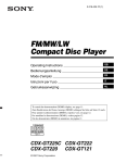 Sony CDX-GT121 User's Manual