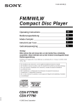 Sony CDX-F7750 User's Manual