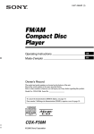 Sony CDX-F50M User's Manual