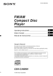 Sony CDX-CA900X User's Manual
