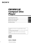 Sony CDX-C7850R User's Manual