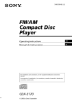 Sony CDX-3170 User's Manual