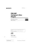 Sony CDX-2160 User's Manual