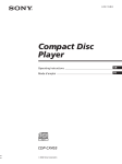 Sony CDP-CX455 User's Manual