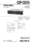 Sony CDP-CE575 User's Manual