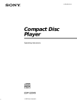 Sony CDP-CE545 User's Manual