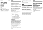 Sony BKM-FW12 Operating Instructions