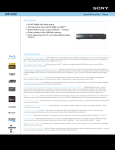 Sony BDP-S560 Marketing Specifications