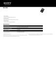 Sony BC-VW1 Marketing Specifications