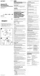 Sony ACC-TCV5 Operating Instructions
