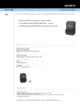 Sony ACC-CBK Marketing Specifications