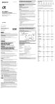 Sony AC-PW20 Operating Instructions