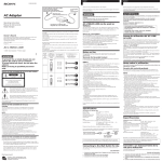 Sony AC-L100 Operating Instructions