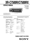 Sony Ericsson XR-C7500RX User's Manual