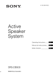 Sony Ericsson SRS-DB500 User's Manual