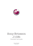 Sony Ericsson J108I User's Manual