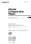 Sony Ericsson CDX-C7000X User's Manual