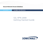 SonicWALL Secure Remote Access Solutions SSL-VPN 2000 User's Manual