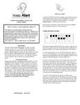 Sonic Alert DB100 User's Manual