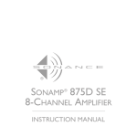 Sonance 875D User's Manual