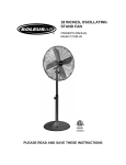 Soleus Air Fan FSM-45 User's Manual