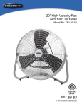 Soleus Air Fan FF1-50-53 User's Manual