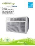 Soleus Air SG-WAC-15ESE-C User's Manual