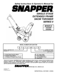 Snapper SX5200R User's Manual