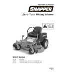 Snapper - Agco Lawn Mower 5900528 User's Manual