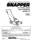 Snapper R204513E User's Manual