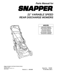 Snapper NSPV21675 User's Manual