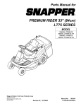 Snapper LT75 SERIES User's Manual