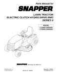 Snapper LT18400 User's Manual