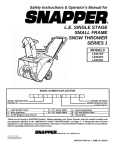 Snapper LE3171R User's Manual