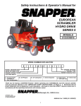 Snapper EYZ16335BVE User's Manual