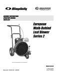 Snapper ELBC6152BV User's Manual