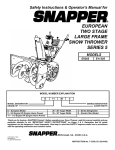 Snapper E11305 User's Manual