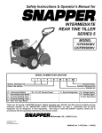 Snapper CICFR5505HV User's Manual