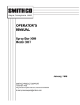 Smithco Paint Sprayer 3007 User's Manual