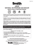 Smith Cast Iron Boilers GB300 User's Manual