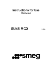 Smeg SU45 MCX User's Manual
