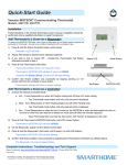 Smarthome Thermostat 2491T1E User's Manual
